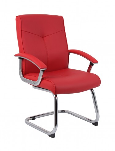 Hoxton Red Leather Faced Multi Use Chair 8519 by Teknik