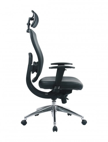 Mesh High Back Executive Armchair 80HBSY/AHR (with adjustable headrest) - enlarged view